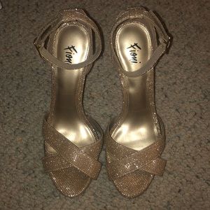 Sparkly Gold Heels